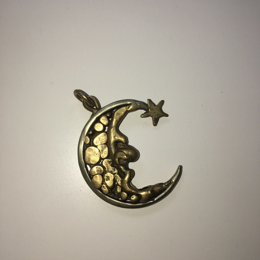 Blacksmith made moon pendent (no chain)